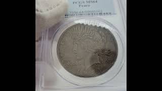 1921 Peace Silver 1 Dollar PCGS MS64 Dark Toned [upl. by Nosdivad]