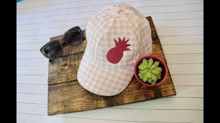 Flock Vinyl on Baseball Hat  CRAFT WITH ME [upl. by Phira]