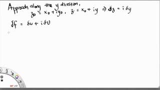 MH2801 Cauchy Riemann Conditions [upl. by Ayvid]