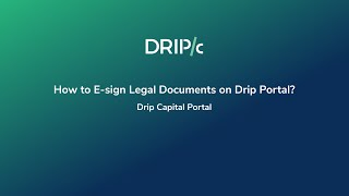 How to Esign Legal Documents on Drip Portal [upl. by Col]