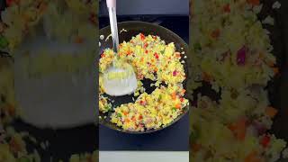 Spicy Veggie Fried Rice 🌶🍳 Can You Handle It FriedRice EggFriedRice HolidaysOnShorts [upl. by Elston]