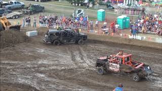 Trucks Wayne County Fair Demo Derby July 30 2017 [upl. by Jonis]