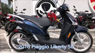 2018 Piaggio Liberty 50 at Euro Cycles of Tampa Bay [upl. by Nirrep933]