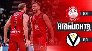 Olimpia Milano  Virtus Bologna Highlights [upl. by Arinay]