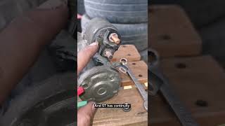 starter solenoid test using multi tester automobile engineproblem starter [upl. by Tonjes]