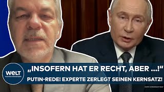 UKRAINEKRIEG quotInsofern hat er recht aber quot PutinRede Militärexperte zerlegt seinen Kernsatz [upl. by Evetta]