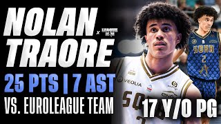 17 yo Nolan Traore Explodes for 25 PTS amp 7 AST in French Playoffs vs Euroleagues Asvel  52024 [upl. by Jeannette]