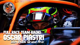 2024 DUTCH GRAND PRIX  OSCAR PIASTRI FULL RACE TEAM RADIO [upl. by Teragram701]