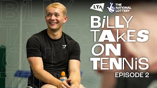 Billy Mongers first time on court and a first look at his opponent 👀  Billy Takes on Tennis Ep 2 [upl. by Haas]