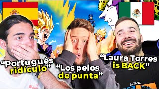 🇪🇸 3 ESPAÑOLES REACCIONAN A 6 DOBLAJES UN MOMENTO ÉPICO 🇲🇽 DE GOHAN VS CELL  NoMeDuchoGT [upl. by Dowdell]