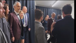 Andrea Bocelli amp Emma Heester Meet With His Fans At O2 Prague 2024 During Andrea Bocelli World Tour [upl. by Gladwin797]