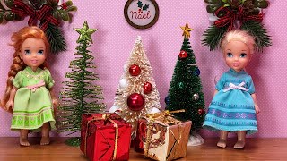 CHRISTMAS 2022  Elsa amp Anna toddlers  gifts  decorating the tree  Barbie [upl. by Renruojos]