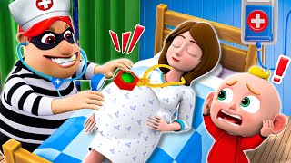 Mom Bad Guy Broke into Hospital  Take Care Of Pregnant Mom and More Nursery Rhymes amp Kids Songs [upl. by Quick865]