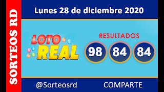 Lotería Real en vivo  Lunes 28 de diciembre 2020 [upl. by Ayekam529]