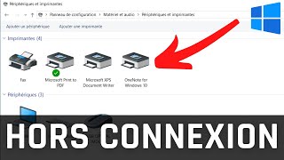 Imprimante hors connexion  Windows 1011 Résolu [upl. by Danielson667]