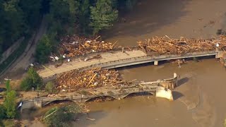 Historic flooding in Asheville North Carolinas Biltmore Village [upl. by Bound]