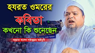 হযরত ওমরের কবিতা কখনো কি শুনেছেন  আল্লামা খালেদ সাইফুল্লাহ আইয়ুবী  allama khaled saifullah ayubi [upl. by Ahsinut97]