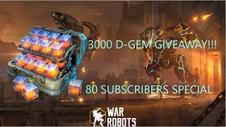 CLOSED War Robots YOUR CHANCE TO WIN 3000 DGEMS [upl. by Clarkin816]