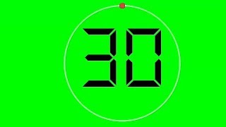 Green Screen 30 Seconds Digital Time Countdown  30 Seconds Time Countdown  30 Seconds Timer [upl. by Coughlin456]