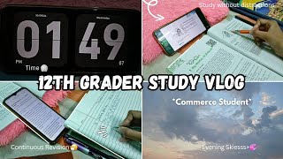 Studying All Subject 12th Grader Commerce 💖🎀Class 12th study Vlog✨️ [upl. by Lunneta]