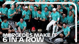 Six In A Row Mercedes Match Ferrari Record With 2019 Title Win [upl. by Hersch34]