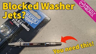 Draper Windscreen Jet Cleaning Tool 03322  Quick review and dealing with blocked washer jets [upl. by Nnalorac]