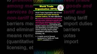 World Trade Organization WTO explained shorts viral youtubeshorts [upl. by Maggi290]