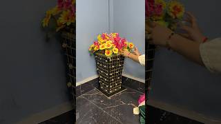 Beautiful Corner Flowerpot Craft using Cardboard short reel viral youtubeshort trending diy [upl. by Bastian]