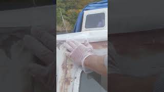 Fibreglass Tape PROTECTS Your Boat Cabin from water Damage [upl. by Padget]