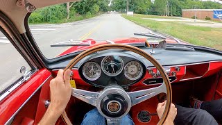 1956 Alfa Romeo Giulietta Sprint Veloce  POV Test Drive by Tedward Binaural Audio [upl. by Dulla]