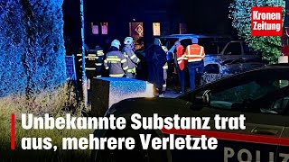 Großeinsatz in Sbg Unbekannte Substanz trat aus mehrere Verletzte  kronetv NEWS [upl. by Auqkinahs]