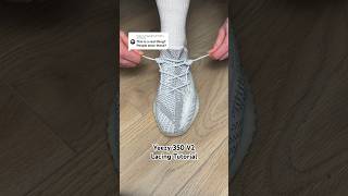 Would you lace your Yeezy 350’s like this 😧😳 yeezy sneakers asmr shoelaces [upl. by Ahkihs]