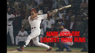 MLB Mark McGwire Longest Home Runs [upl. by Geoffrey]