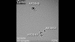 Daily Sunspots October 10 2024 BampW 101024 sun solar sunspots seestar solarobservation [upl. by Mella]