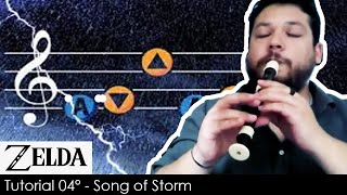 Song of Storm  The Legend of Zelda  Tutorial Flauta [upl. by Schoof923]