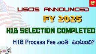 FY 2025 H1B Selection Completed  H1B Process Fee ఎంత ఉంటుందిh1blottery h1b usateluguvlogs [upl. by Marja621]