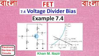 FET  Voltage Divider Bias  Example 74 Boylestad [upl. by Ailecara]