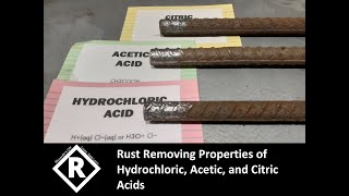 Tool Tip 002 Acid Rust Removal  Comparison between Hydrochloric Acetic and Citric Acid [upl. by Quiteri]