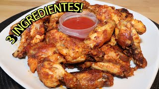 ALITAS DE POLLO sin horno sin aceite y con 3 ingredientes para que queden exquisitas [upl. by Anattar]