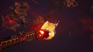 Adeptus Mechanicus vs Tyranids  1v1 Multiplayer Gameplay Battlefleet Gothic Armada 2 [upl. by Eseeryt]