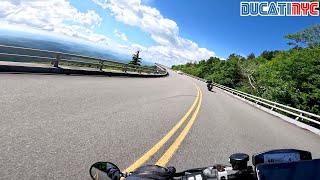 Linn Cove Viaduct  10k  DEEP IN NORTH CAROLINA day 3 part 1 NY to ALABAMA Barber Museum Ride v2115 [upl. by Otis499]