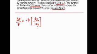 Modified Duration  Estimating a Price Change  CFP Tools [upl. by Enyallij]