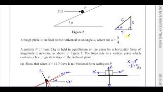 WME0101 IAL Edexcel M1 October 2022 Q3 Statics Inclined Planes Friction [upl. by Bradley]