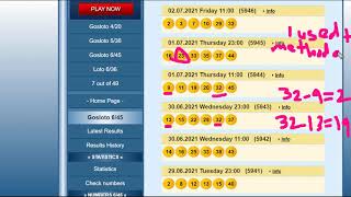 Gosloto 645 the Lottery system of predicting numbers [upl. by Pears]