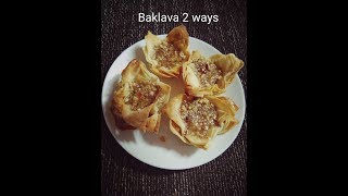 Mini Baklava  Baklava 2 ways  Nutella Baklava  Traditional Baklava [upl. by Kruger436]