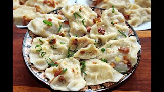 PIEROGI Z TWAROGIEM I ZIEMNIAKAMI  RUSKIE pierogi obiad [upl. by Retseh]