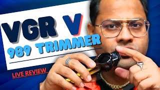 best trimmer for men  vgr v 989 trimmer live demo  trimmer for saloon [upl. by Lraed]