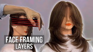 Easy FACE FRAMING LAYERS HAIRCUT FOR LONG HAIR [upl. by Garlinda667]