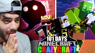 We Survived 101 Days in CRAZY CRAFT World  part 1 [upl. by Schreib]