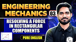 Engineering Mechanics 03  Resolving a Force In Rectangular Components  English Medium [upl. by Froh465]